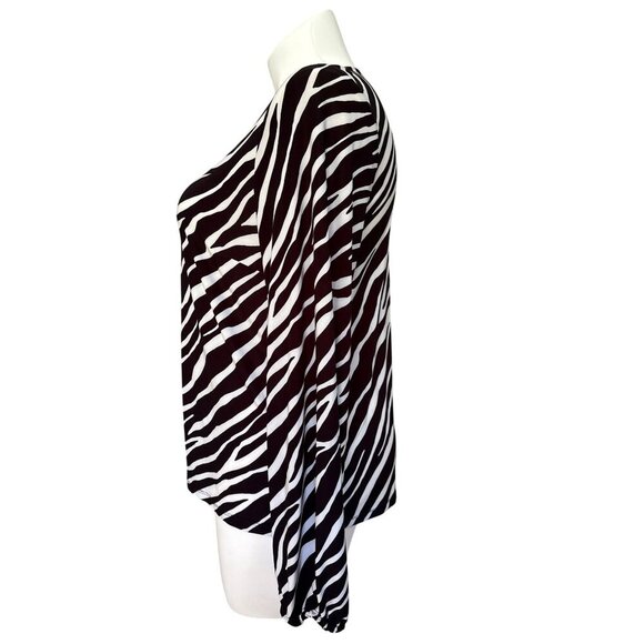 INC International Concepts Zebra Print Studded Top, Black White Women's Size XL - Picture 7 of 11